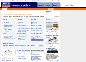 Webseite von ImmobilienScout24