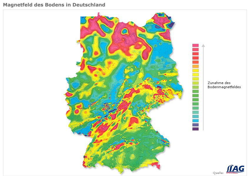 Magnetfeld des Bodens in Deutschland
