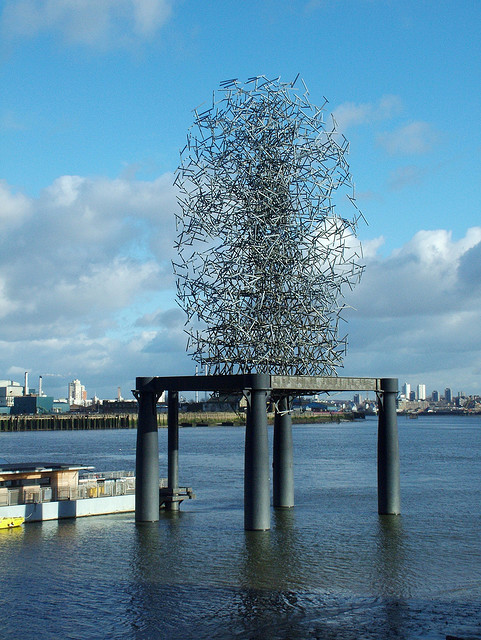 Quantum Cloud by Antony Gormely, Millenium Pier North Greenwich