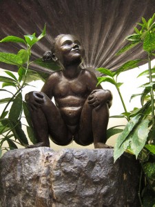 "Jeanneke Pis" - berühmte Brunnenfigur in Brüssel