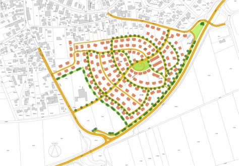 Zeigt die Form einer Lotusblüte: Der Bebauungsplan des neuen Wohngebiets Mertingen Süd