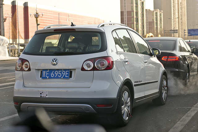 Eines der seltenen Exemplare auf Chinas Straßen: "Drachen ohne Schwanz", auch VW Golf genannt