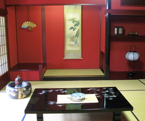 Moderner japanischer Haushalt in traditionellem Interior Design