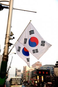 Spuren des I Ging auch auf der Flagge Südkoreas