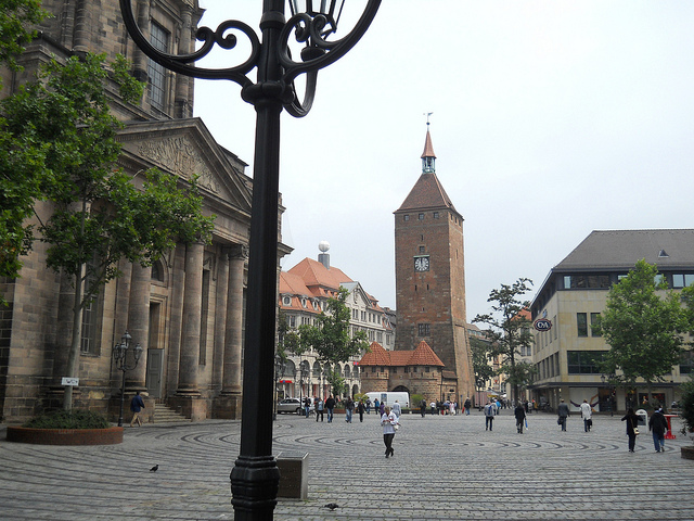 Kraftort in Nürnberg: Blick auf den Weißen Turm