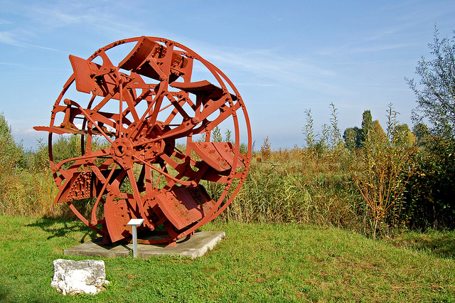 Antikes Schaufelrad eines Rad-Dampfers, Foto (C) Gerhard Giebener (Flickr)
