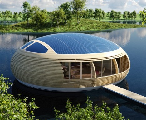 Waternest 100 - ein modernes "Floating House" der Firma EcoFloLife