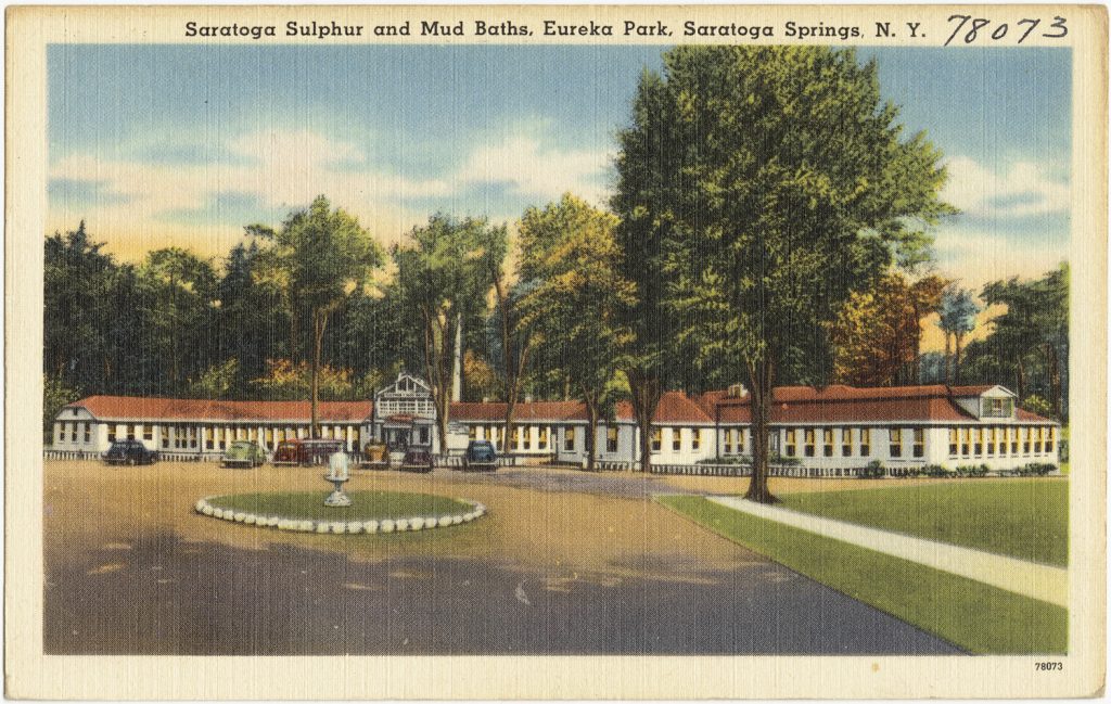 Alte Postkarte von einem Schwefel- und Moorbad in Saratoga Springs, Foto (C) Boston Public Library / flickr CC BY 2.0