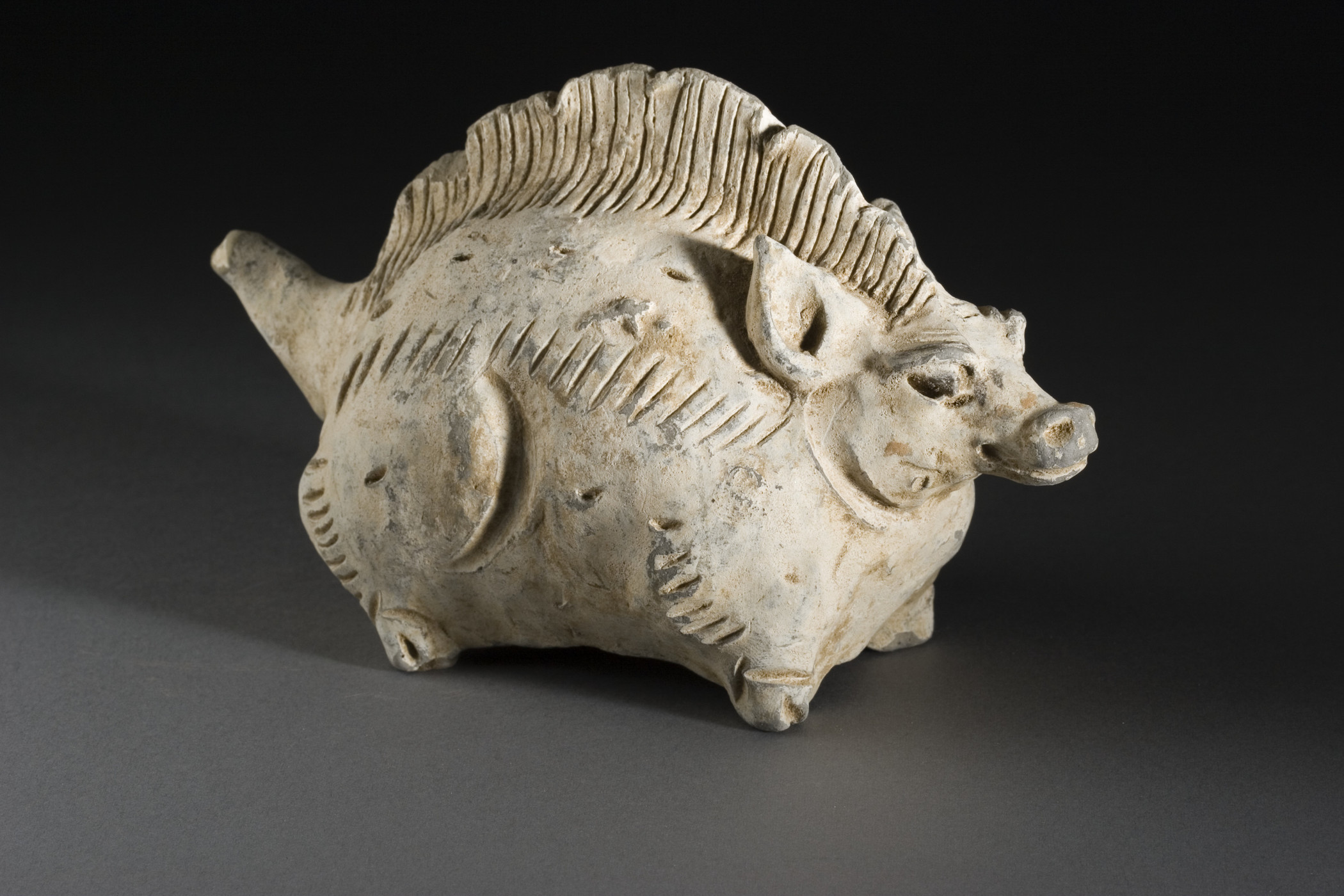 Schwein - Chinesisches Tierkreiszeichen, Skulptur aus der Yuan Dynastie, China, 1279-1368